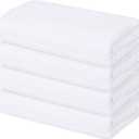 Mordimy 100% Cotton Terry Cloth Kitchen Towels, Super Soft and Absorbent Dish Towels for Drying, Checkered Designed Hand Towels for Kitchen, 16 x 26 Inches, 4 Pack, White