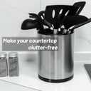 Kitchen Utensil Holder for Countertop 360 Rotating Utensil Caddy Extra Large Utensil Crock Cooking Utensil Holder for Kitchen Counter