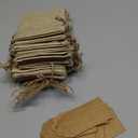 25Set Reusable Burlap Gift Bags with Drawstring, 4x6" Small Party Favor Gift Bags + Bonus Gift Tags & String, Brown Linen Sacks Bag for Wedding Party Favor, Jewelry Pouches, Christmas, Festival, Kids Birthday, Coffee, DIY Craft Sachet Bulk Bags