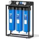 WF3-02 3-Stage Free-Standing Whole House Water Filtration System, Reduces Heavy Metals (Lead, Mercury, Arsenic, Cadmium, Chromium), Chlorine, Sediment, Odor, and VOCs