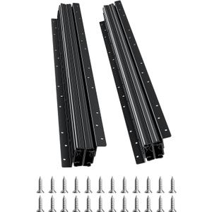 VEVOR Undermount Heavy Duty Drawer Slides, 16 24 32 40 Inch 260 lb Load Capacity Full Extension Ball Bearing Under Stair Cabinet Rails, Bottom Stair Cabinet Glides Track Runners(24inch, Black)