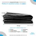 Super Geotextile Woven Geotextile Fabric for Driveway and Road Stabilization, Construction Underlayment, Erosion Control, Commercial Grade 50 Year for Gravel Roads and Pavers (12.5x100) Ships Folded