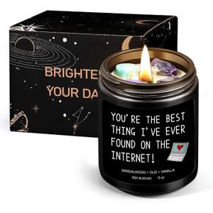 Black Scented Candles for Men, 9oz Aromatherapy Candles at Home, Funny Birthday Gifts Valentines Day Gift for Men Him Boyfriend Husband Brother Coworker