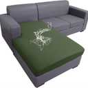 hyha Waterproof Couch Cushion Covers, Sectional Sofa Slipcovers Washable, L Shape Chaise Dog Couch Covers for Sectional Sofa, Universal Furniture Protector (1 Piece for Chaise, Bronze Green)
