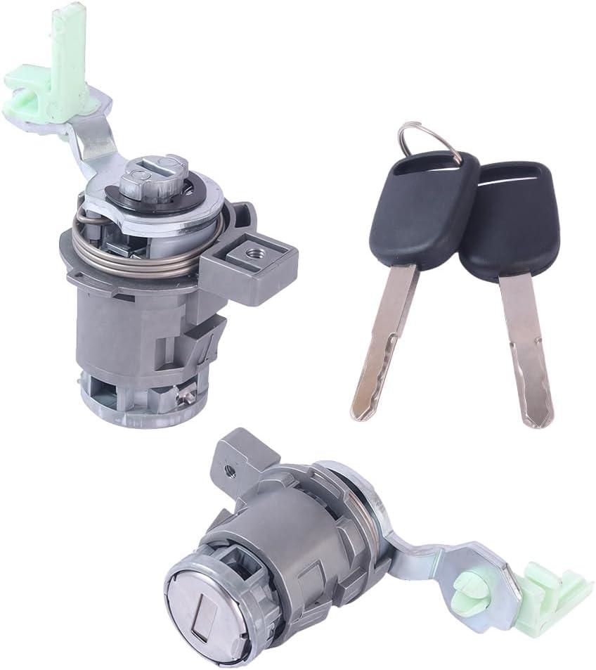 Door Lock Cylinder with key, Compatible with Honda 2002-2006 CR-V, 2003-2011 Element Left and right door lock cylinder, Replace OE 72185-S9A-013 72185-S9A-003 72145-S9A-013 72145-S9A-003