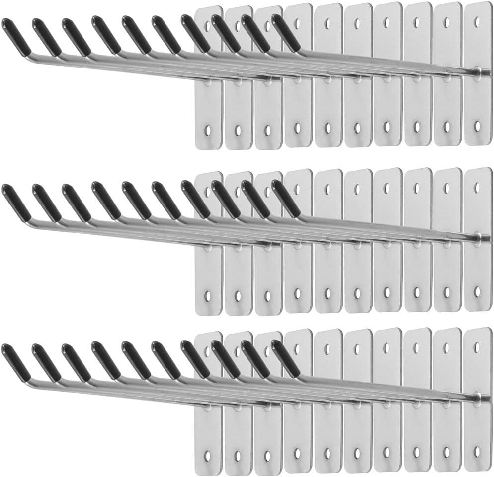 30pcs Wall Mounted Hook Heavy Duty Metal Single Hooks Home Storage Organizer Hanger Stainless Steel Hook Garage Hooks Tool for Garage Shop Retail Office Kitchen Store Display (4in/10cm)