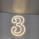 Number 3 Light Up LED Neon Sign Backdrop 16.5" Birthday Party Decor Warm White Number One Light Up Sign USB Powered Big Number Sign Light for Birthday Night Light Party Anniversary Wedding