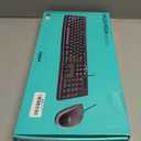 Logitech MK200 Media Combo Wired Keyboard and Mouse, Full-Size Keyboard with Easy-Access Media Controls, High-Definition Optical Mouse, Plug and Play USB Connection Black