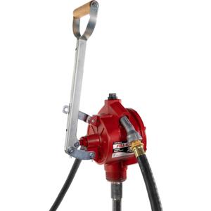 Fill-Rite FR152 Piston Hand Pump with Hose & Nozzle Spout, Red