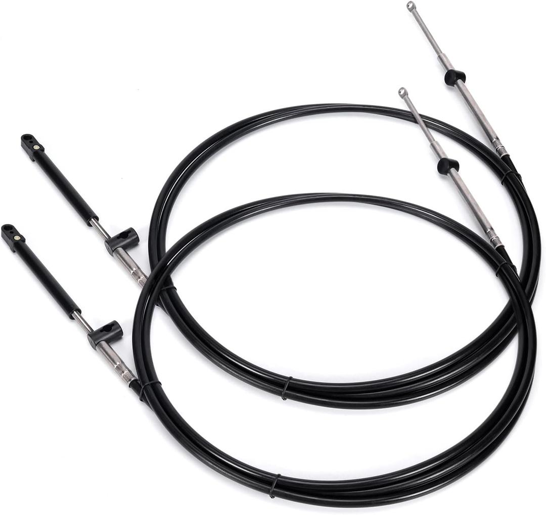 2pcs Boat Throttle and Shift Cables Compatible with Mercury MerCruiser Marine Force Outboard Engine 600A/4000 Series Controller(Gen 1/CC179xx, Gen2/CC189xx), 10 FT
