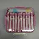Crochet Hooks Set - Gel-Infused Jelly Touch Ergonomic Handle, 10 Sizes Interchangeable, All-in-One Kit with Organized Case for Beginners & Crafters