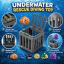 nooncrazy Pool Diving Toys for Kids, 6PCS Underwater Dive Rescue Toys for Water Swimming Dive Pool Game & Children's Bath, Fun Summer Floating Toys for Boys Girls Age 3-12