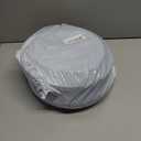 Plasticpro White Plastic Design Party Plates Premium heavyweight Elegant Disposable Tableware Dishes (64, Curve White & Gold - Pink)