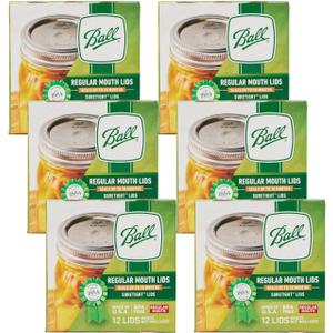 Ball Mason Jar Lids, Regular Mouth, (Pack of 6)
