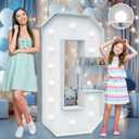 4FT Marquee Light Up Letters - Cool White Light Up Letters C with Fixed Water Bag, Party Decoration Large Marquee Light Up Letters can Be Used for Wedding Decoration, Birthday Party Decoration