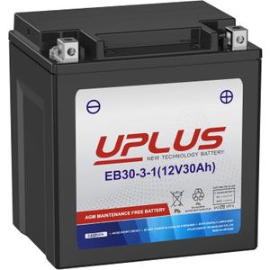 UPLUS YTX30L-BS Motorcycle Battery, YIX30L-BS Replacement Maintenance Free & High Performance, EB30-3-1 AGM Batteries ETX30L UTV Snowmobile ATV Battery, 12V 30AH 400CCA