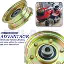 2 Pack 756-04224 Flat Idler Pulley Replaces Cub Cadet 756-04224 Pulley, MTD 756-0981A, 756-0981A Flat Idler Pulley, 756 0981A Toro 112-3687 for Cub Cadet lt1050 Idler Pulley, lt1042, ltx 1045