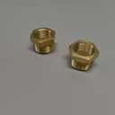 3/4 Inch NPT Male x 1/2 Inch NPT Female Brass Reducer Hex Bushing, Thread 1" OD to 0.75" ID, (2 Piece)