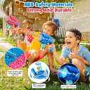 Bubble Gun Mchaine Toys for Kids: Automatic Bubble Blaster with 2 Bottles Refill Solution - Bubble Maker for 3-8 Year Old Boy Girl Kids, Outdoor Toys for Easter Birthday Wedding Party Gift (Blue, Red)