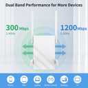 2025 WiFi Extender Signal Booster, 5GHz/2.4GHz, 1200Mbps Range Extender With Ethernet Port