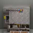 Art3d 33-Pack 3D Wall Panels for Interior Wall Decor, Modern Diamond Textured Accent Wall Paneling for Gaming Living Room TV Wall Background, 12 x 12 inch White, A10342