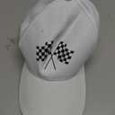 Men's Baseball Caps Checkered Flags Race Car Flag Pole Adjustable Dad Hat