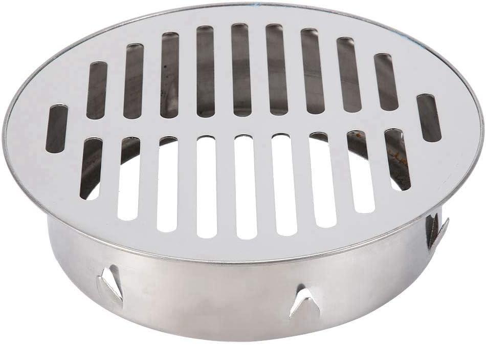 Floor Drain Cover, Stainless Steel Round Anti Blocking Round Grate Cover, Balcony Snap-in Drain Drain Strainers for Bathroom, Kitchen, Washroom, Patios(160 Flat Mouth)