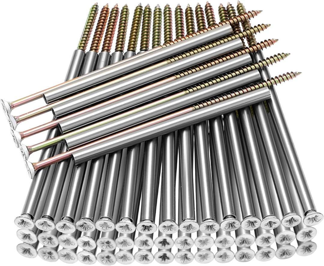 10 Pcs 7'' Gutter Screws with Metal Ferrule Durable Gutters Nails and Spikes Easy-to-Install Secure Gutter Fasteners for Sagging Gutters and Maintenance (White)