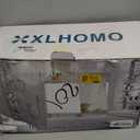 32-122inch Corner Shower Caddy Tension Pole White, Rustproof Drill-Free Shower Shelves for Bathroom Bathtub Washbasin, Adjustable Shower Organizer with 4 Tier Patent Stable Shelves & Towel Bars