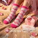 TEHOOK Warm & Cozy Gifts for Women, Fluffy Fuzzy Plush Sleeping Slipper Socks - Soft Warm Fabric (Pink)