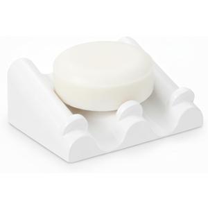 DOXOLOGY White Marble Soap Dish Bathroom Organizer - Resin Soap Dish with Rectangular Design 3.7" L x 2.8" W - Self Draining Soap Dishes Keeps Countertop Neat - Marble Look Soap Tray for Sink