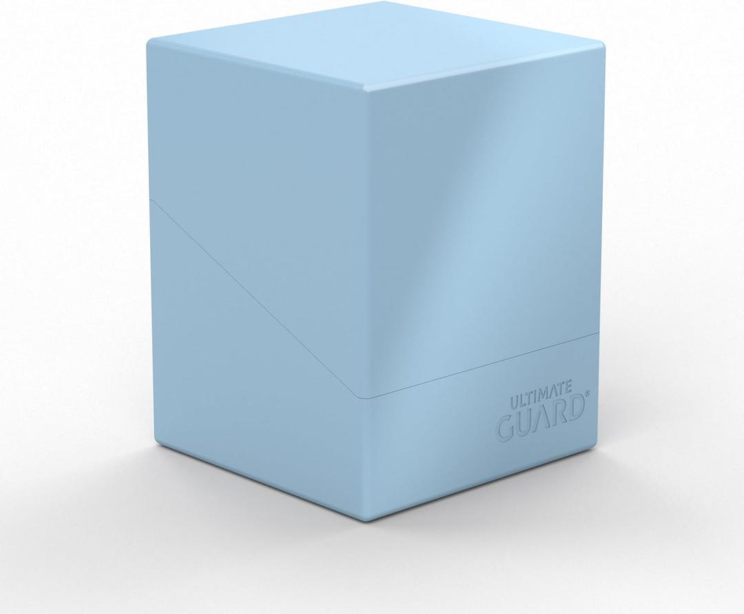 Ultimate Guard Boulder Solid 100+, Deck Case for 100 Double-Sleeved TCG Cards, Baby Blue, Secure & Durable Storage for Trading Card Games, No Transparency