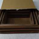 Wood Crates For Storage,Decorative Vintage Brown Wooden Crates For Display,Handmade Solid Wood Boxes,Set Of 3 Rustic Black Wooden Crate. (vintage brown)