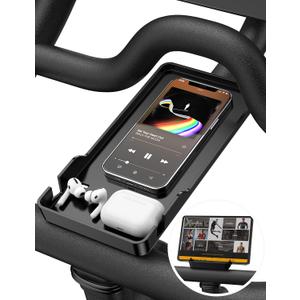 Phone Holder for Peloton Bike & Peloton Bike +, Peloton Bike Accessories, Built-in Anti-Slip Silicone mat Mount Tray, Peloton Phone Holder for iPhone, iPad - Easy Installation