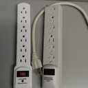 Pack of 2 Power Strip, 12FT Long Extension Cord, Surge Protector with 6 Outlets and 4 USB Charging Ports(2 USB C), Flat Plug Overload Protection, Wall Mount for Home Office Dorm College