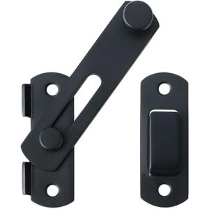 Alise 4 inch Flip Latch Gate Latches, Safety Door Lock for Barn Wood Fence Sliding French Doors,Heavy Duty SUS304 Stainless Steel Gate Hardware Matte Black MS9500-B
