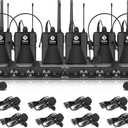 D Debra Audio AU800 Pro UHF 8 Channel Wireless Microphone System with Cordless Handheld Lavalier Headset Mics, Metal Receiver, Ideal for Karaoke Church Party (8 Bodypack)
