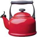 Le Creuset Enamel-on-Steel Whistling 2.2-Quart Teakettle, Chili Red