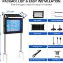 Solar Bug Zapper Outdoor Waterproof, 4500V High Power Cordless Mosquito Zapper with Smart Light Sensor, Dual Solar & USB Rechargeable for Patio, Garden, Backyard, Indoor & Outdoor Use