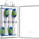 Toothbrush Heads Case, Brush Head Dustproof Cover Cap Protector Case Compatible with Oral-B Braun and Philips Replacement Brush Heads, Protects Toothbrush Head and Convenient Travel - Clear