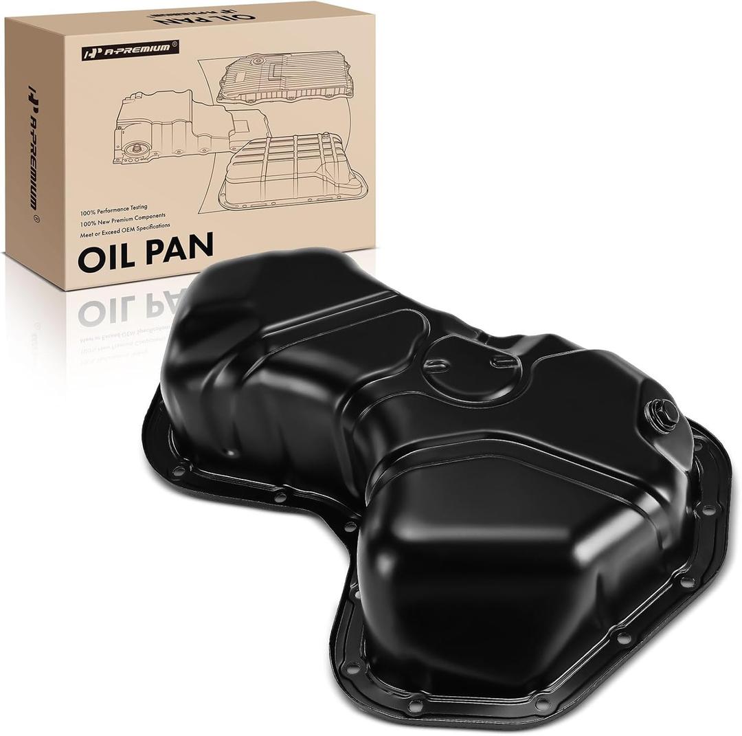 A-Premium Lower Engine Oil Pan Sump with Drain Plug Compatible with Toyota Camry 2007-2017, RAV4 2006-2012, Highlander 2008-2016, Sienna 2011-2013, Avalon, Venza & Lexus RX350, RX450h, ES350, 3.5L