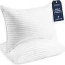 Beckham Hotel Collection Bed Pillows Size 20 in x 28 in Set of 2- Down Alternative Bedding Gel Cooling Big Pillow for Back, Stomach or Side Sleepers Queen/Standard
