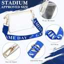 Tondiamo 10 Pcs Game Day Transparent Bag & Bracelet for Stadium Events Game Day Stadium Approved Football Accessories Outfits (Blue)