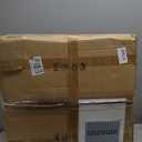 Dixun Dimmable LED Chandeliers Big Crystal Chandeliers Modern 5 Rings Pendant Light Adjustable Height Ceiling Lamp for Bedroom Dinning Room Living Room Kitchen (Titanium Gold)