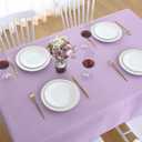 FOLINS&HOME Lavender Rectangle Tablecloth 52 x 70 Wrinkle Free Waterproof Polyester Table Cloths, Spillproof Heavy Duty and Washable Table Cover for Party, Indoor and Outdoor-Oblong/Rectangular