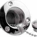 Marine Deck Filler/ Fill Keyless Cap 316 Stainless Steel Elbow Boat Accessories Yacht Hardware (Type: Gas, 50mm/2inch)