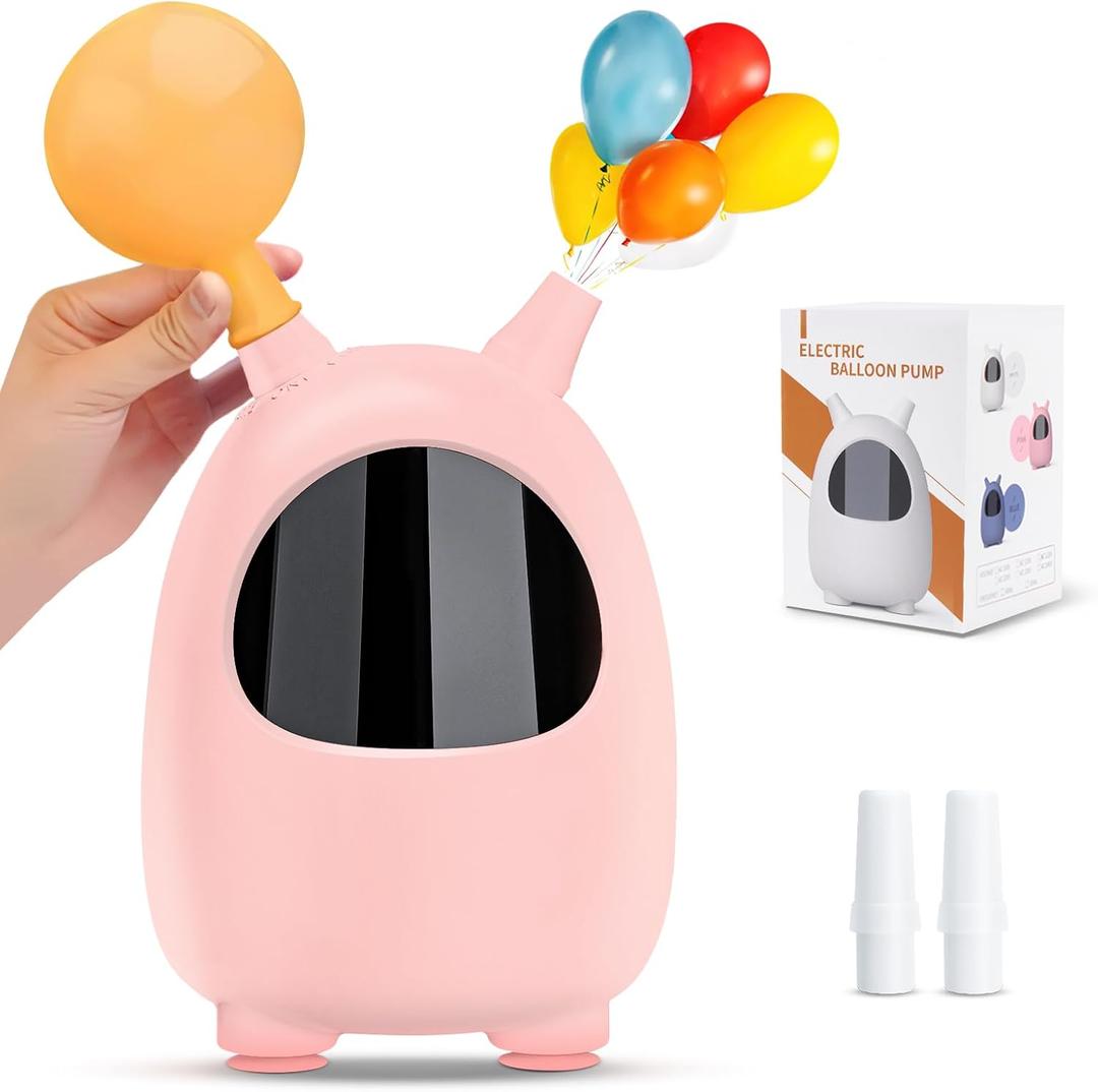 Balloon Pump Electric, SPLAKS Balloons Inflator Air Pump Portable Balloon Blower for Garland Arch, Party Decoration