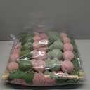 KaloKalo Macrame Wall Hanging Extra Large Handmade Tapestry Boho Decor Natural Cotton Rope Ball Textile Fiber Yarn Warm Wall Art for Livingroom Bedroom Wedding Party 35.4" L by 33.8" H - Pink Green