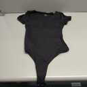 IUGA Bodysuits for Women Tummy Control Body Suits for Womens Compression Slimming Thong Bodysuit V Neck (Small, Black)