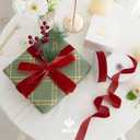 2 x MEEDEE Rust Velvet Ribbon 1 Inch Single Face Nylon Velvet Ribbon 2 Rolls 20 Yards Rust Red Ribbons for Christmas Tree, Gift Wrappig, Rustic Wreath, Velvet Bow Making, Floral Bouquet, Home Decor